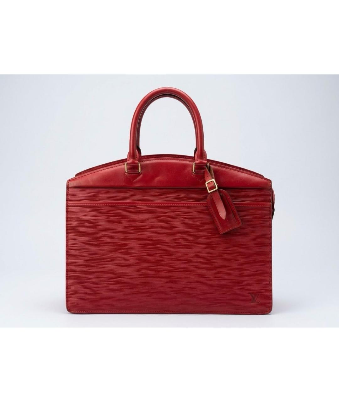 LOUIS VUITTON Красная кожаная сумка с короткими ручками, фото 8