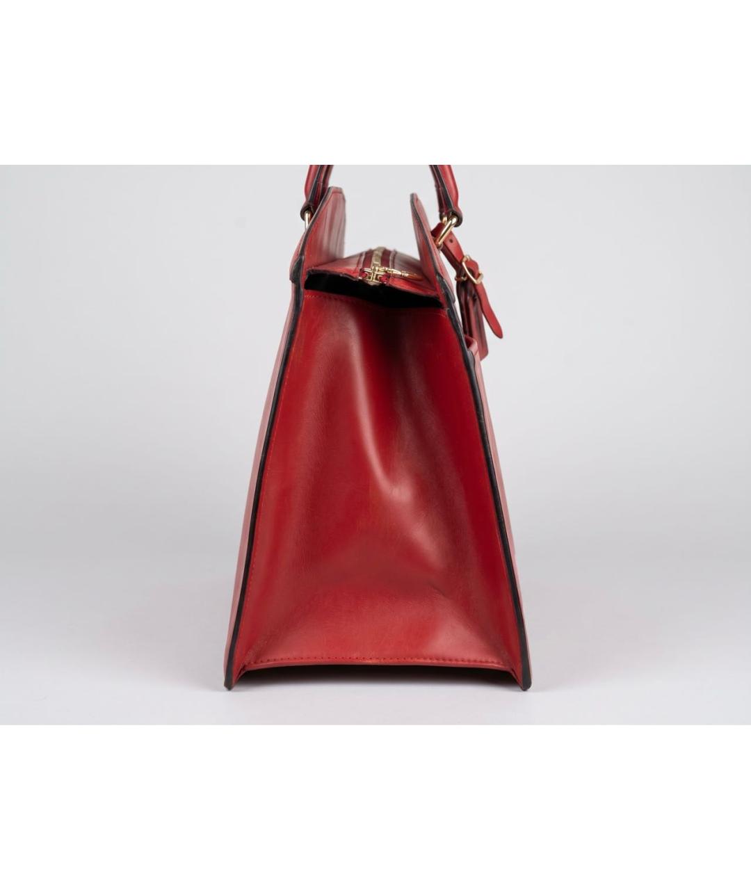 LOUIS VUITTON Красная кожаная сумка с короткими ручками, фото 4