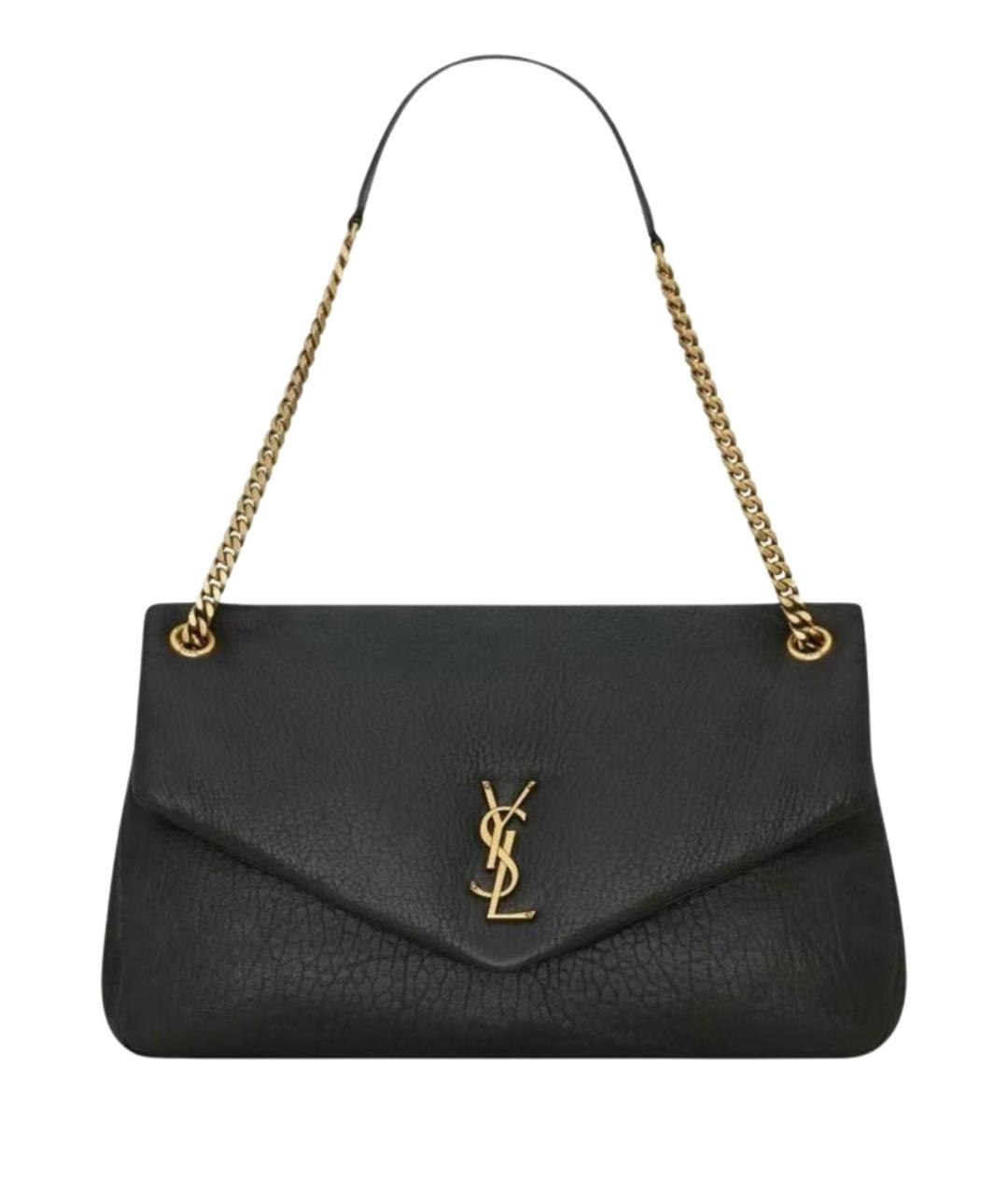 SAINT LAURENT Черная кожаная сумка через плечо, фото 1