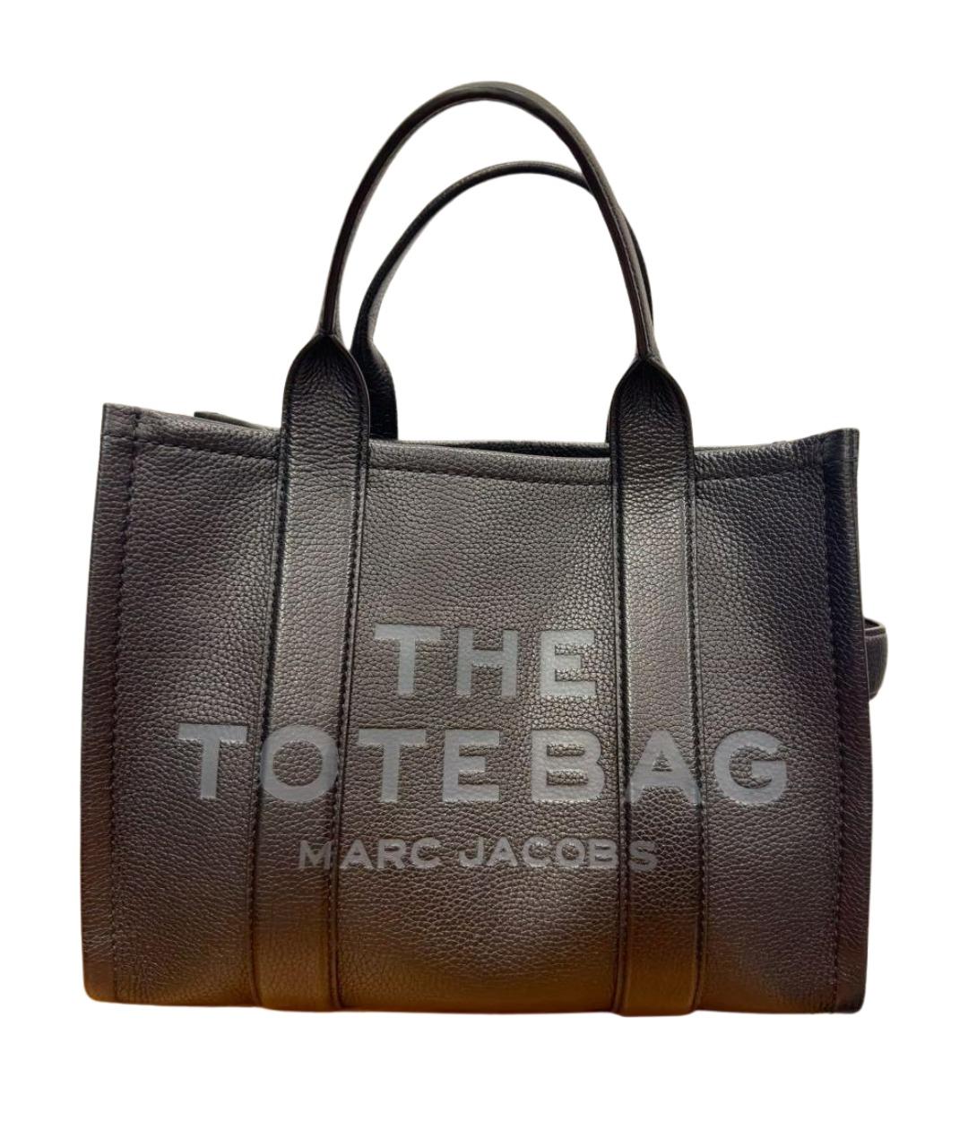 MARC JACOBS Черная кожаная сумка тоут, фото 1