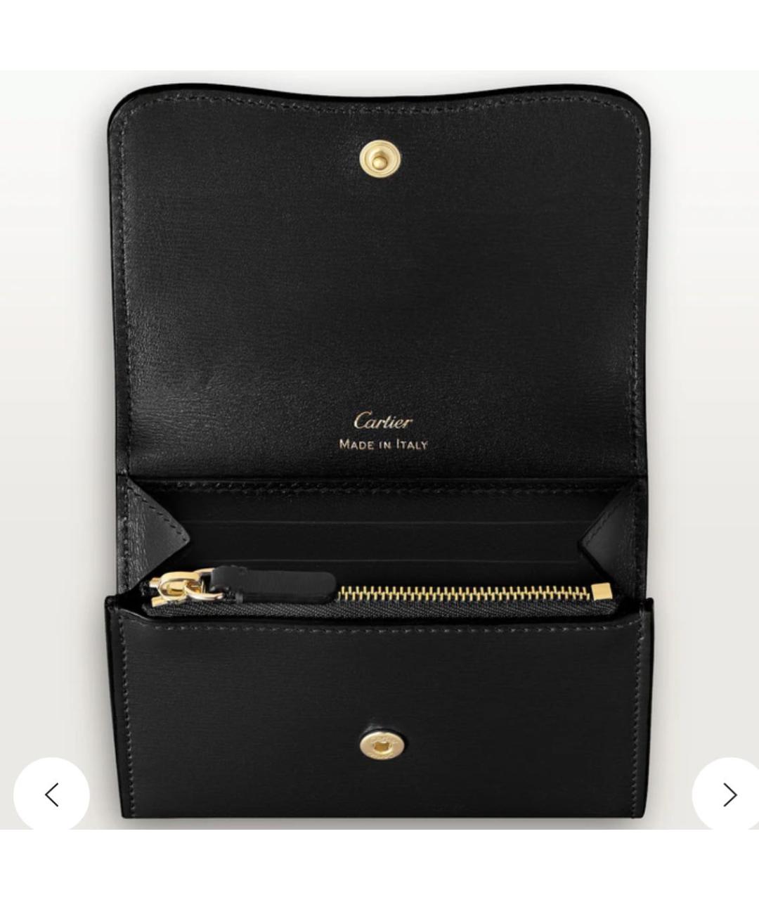 CARTIER Черный кожаный кошелек, фото 4