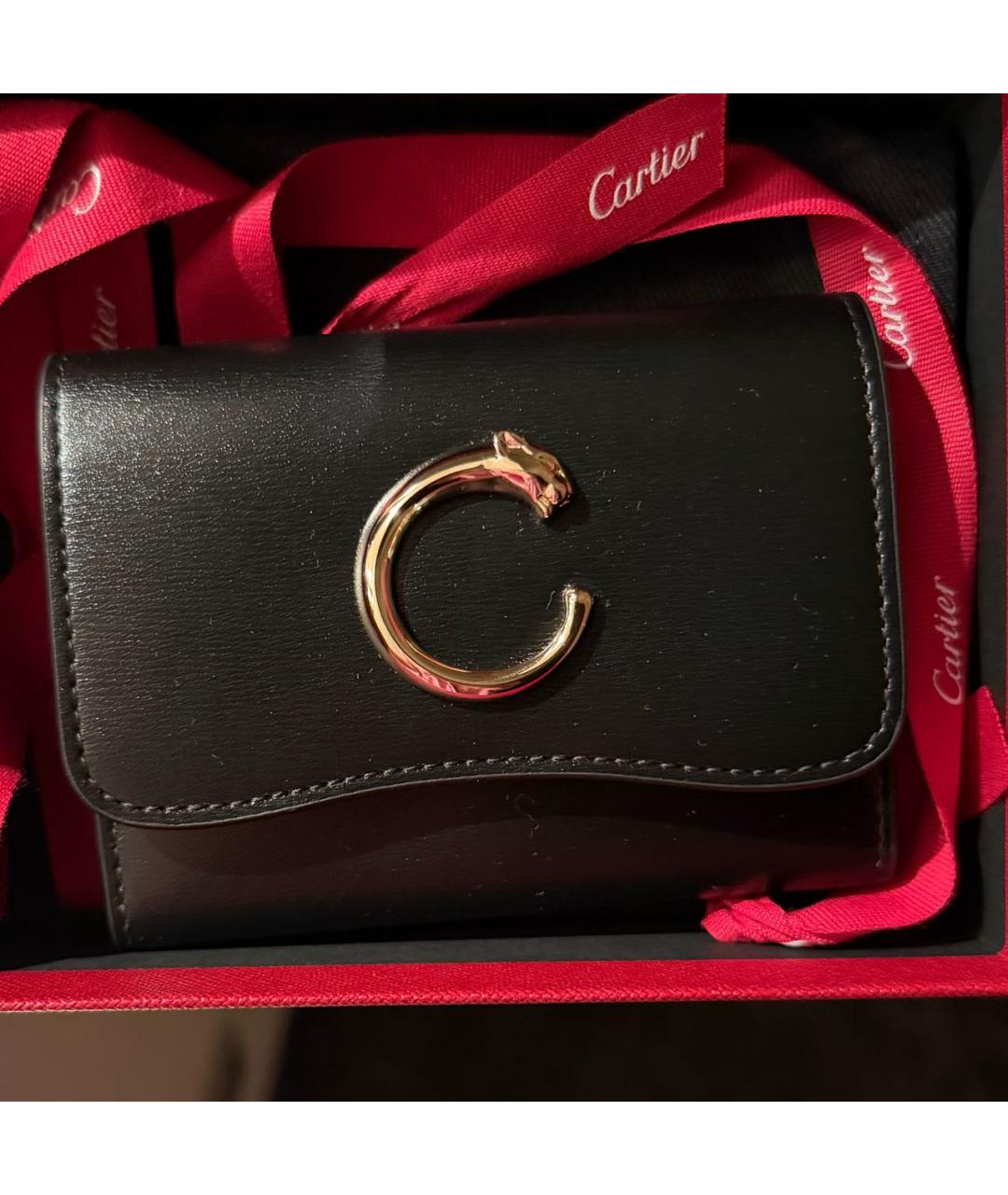 CARTIER Черный кожаный кошелек, фото 3