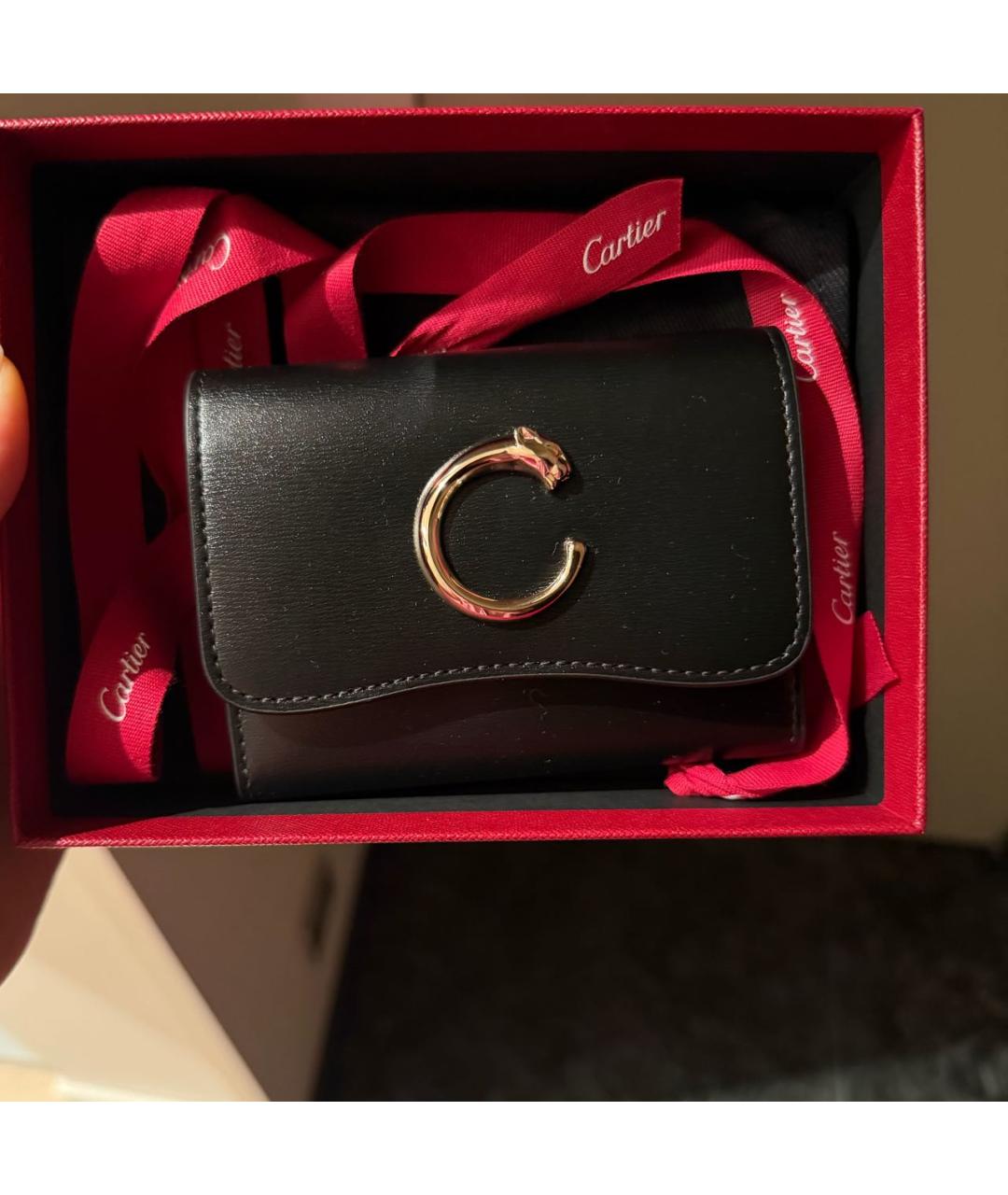 CARTIER Черный кожаный кошелек, фото 2