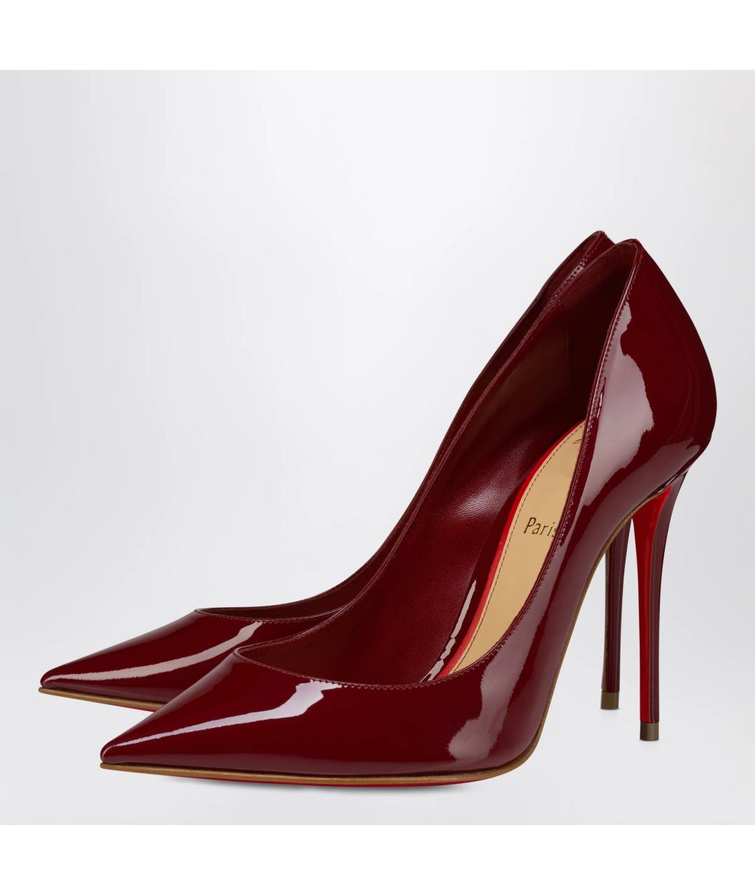 CHRISTIAN LOUBOUTIN Красные кожаные туфли, фото 2