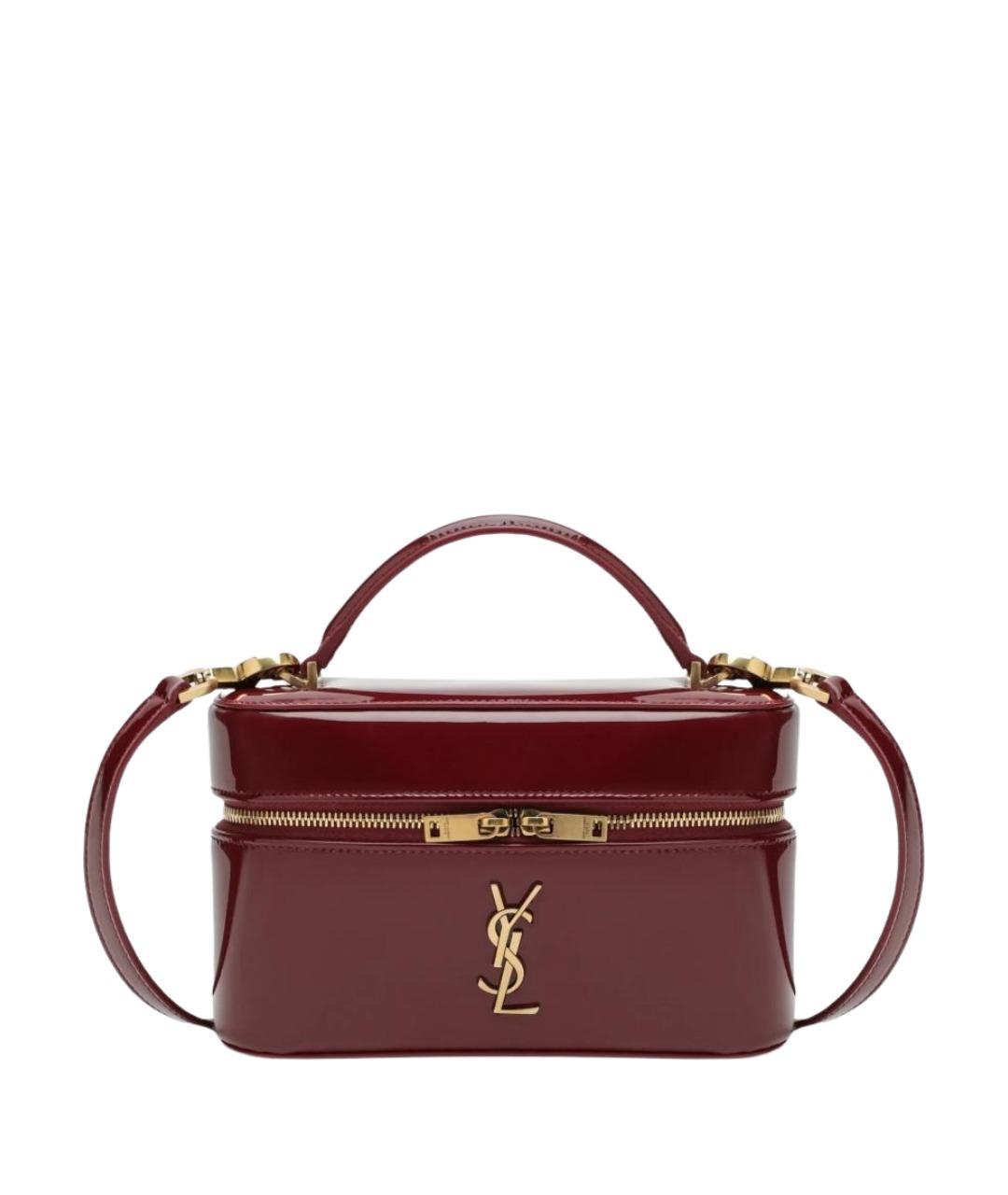 SAINT LAURENT Красная сумка через плечо из лакированной кожи, фото 1