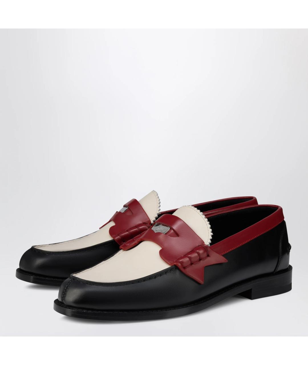 CHRISTIAN LOUBOUTIN Черные кожаные лоферы, фото 2