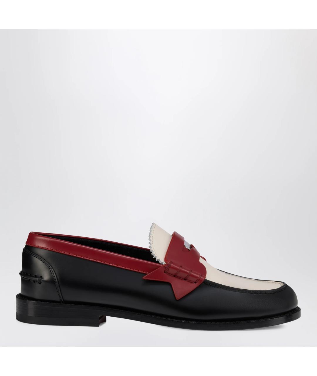 CHRISTIAN LOUBOUTIN Черные кожаные лоферы, фото 3