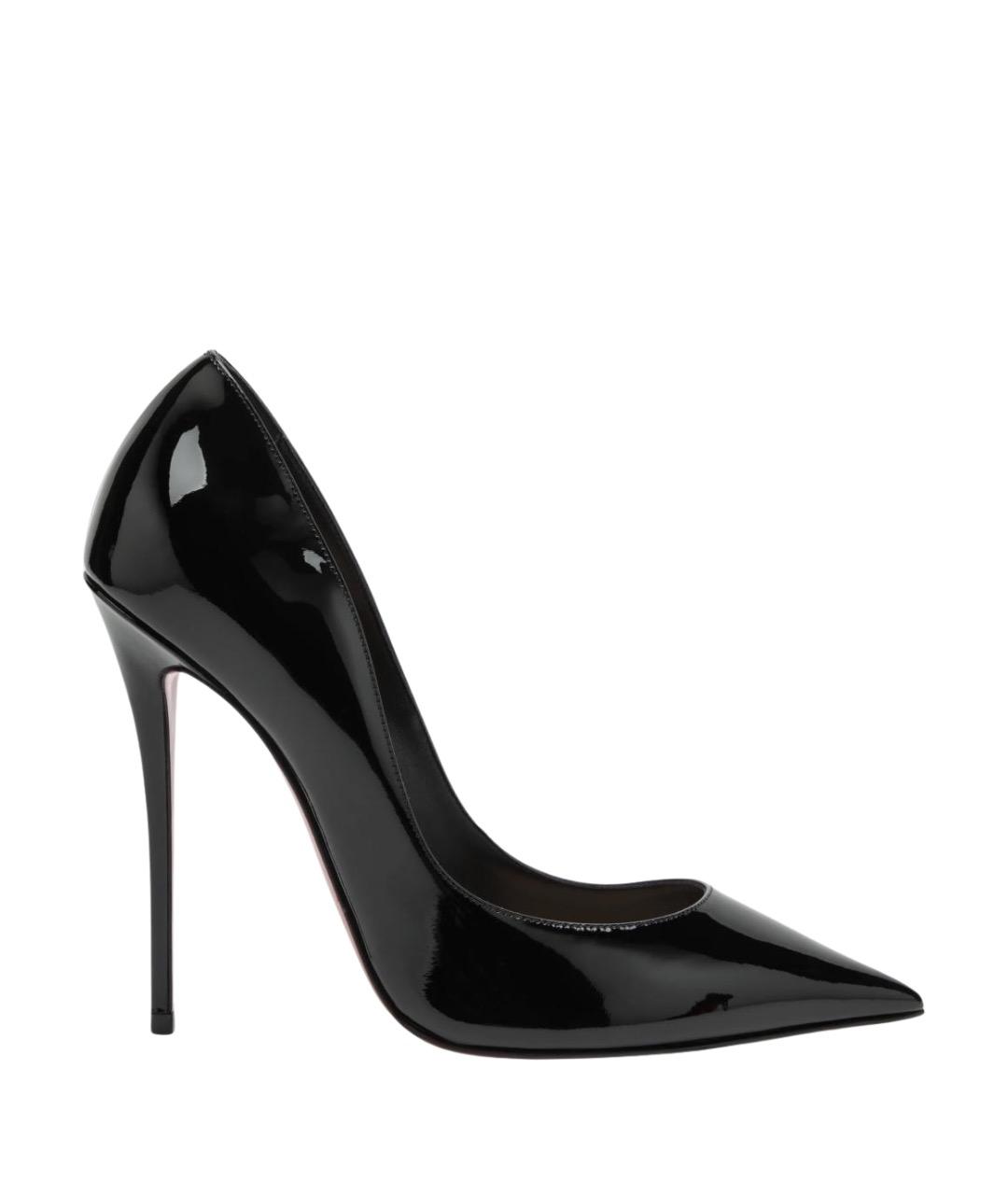 CHRISTIAN LOUBOUTIN Черные кожаные туфли, фото 1