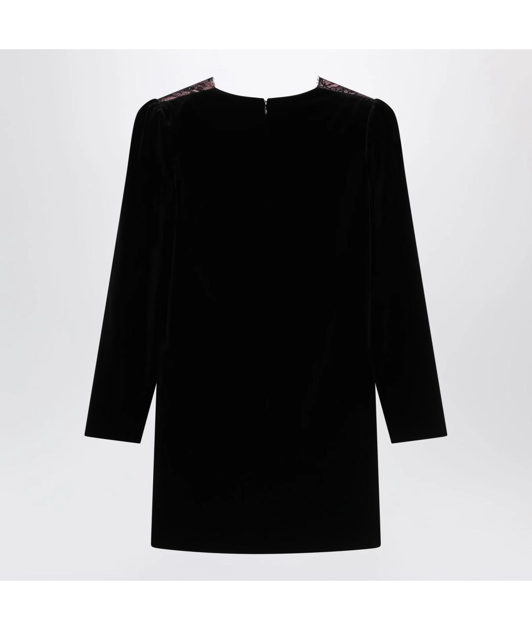 VALENTINO Черное бархатное вечернее платье, фото 2