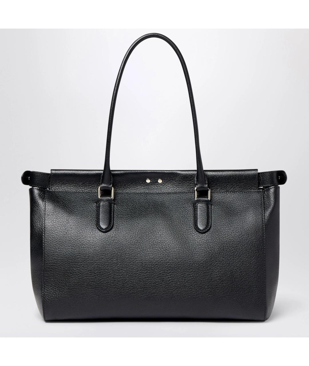 FENDI Черная кожаная сумка тоут, фото 2