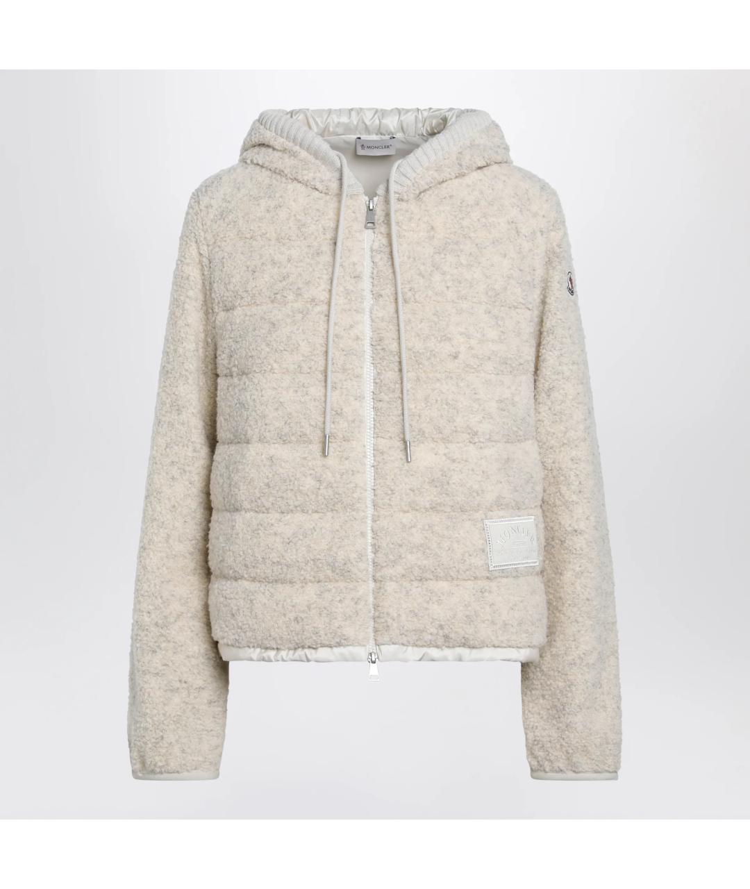 MONCLER Бежевый шерстяной пуховик, фото 3