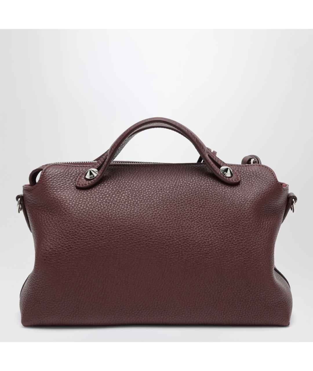 FENDI Бордовая кожаная сумка через плечо, фото 2