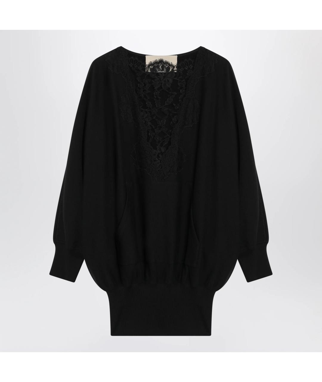 VALENTINO Черное хлопковое платье, фото 3