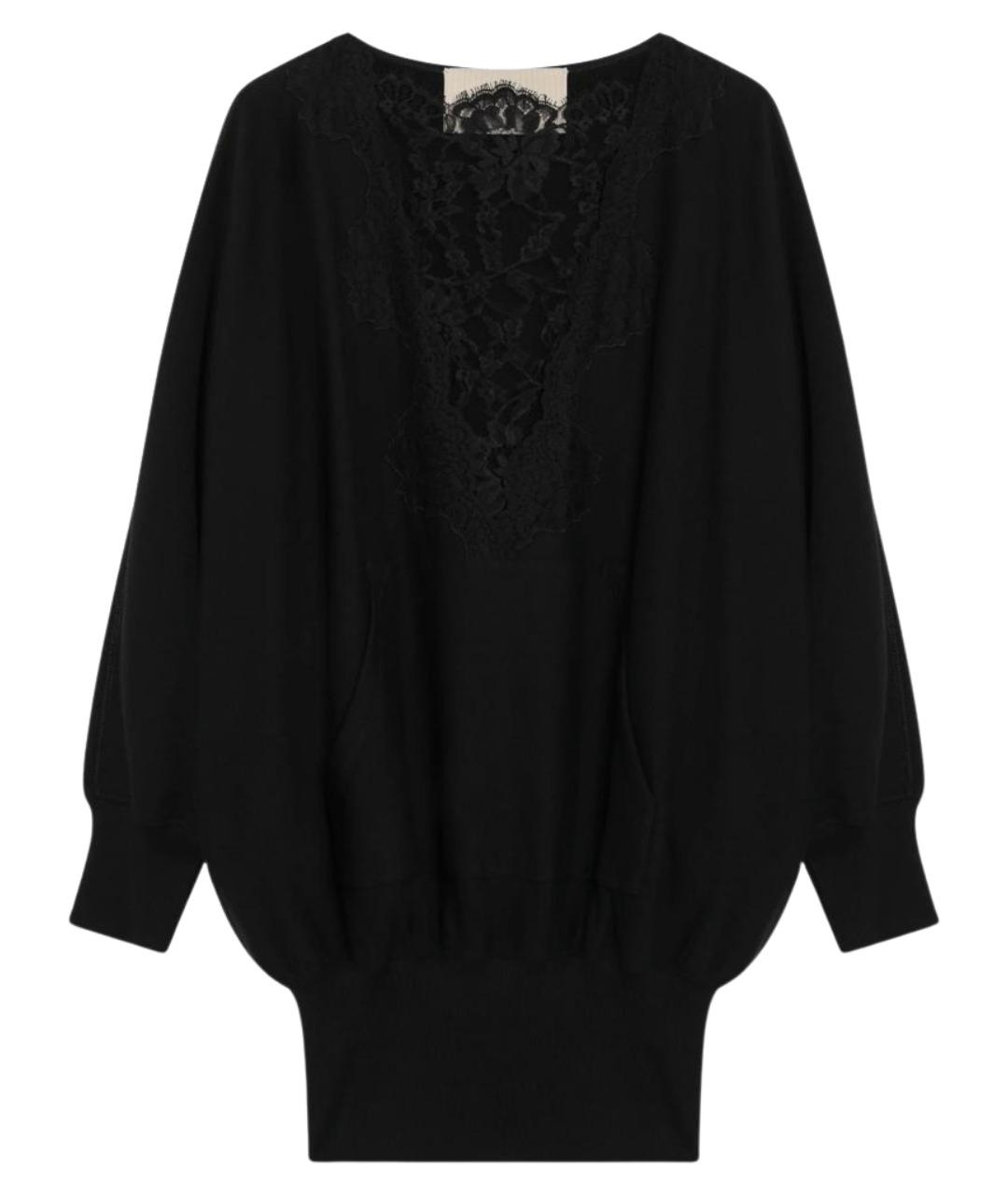 VALENTINO Черное хлопковое платье, фото 1