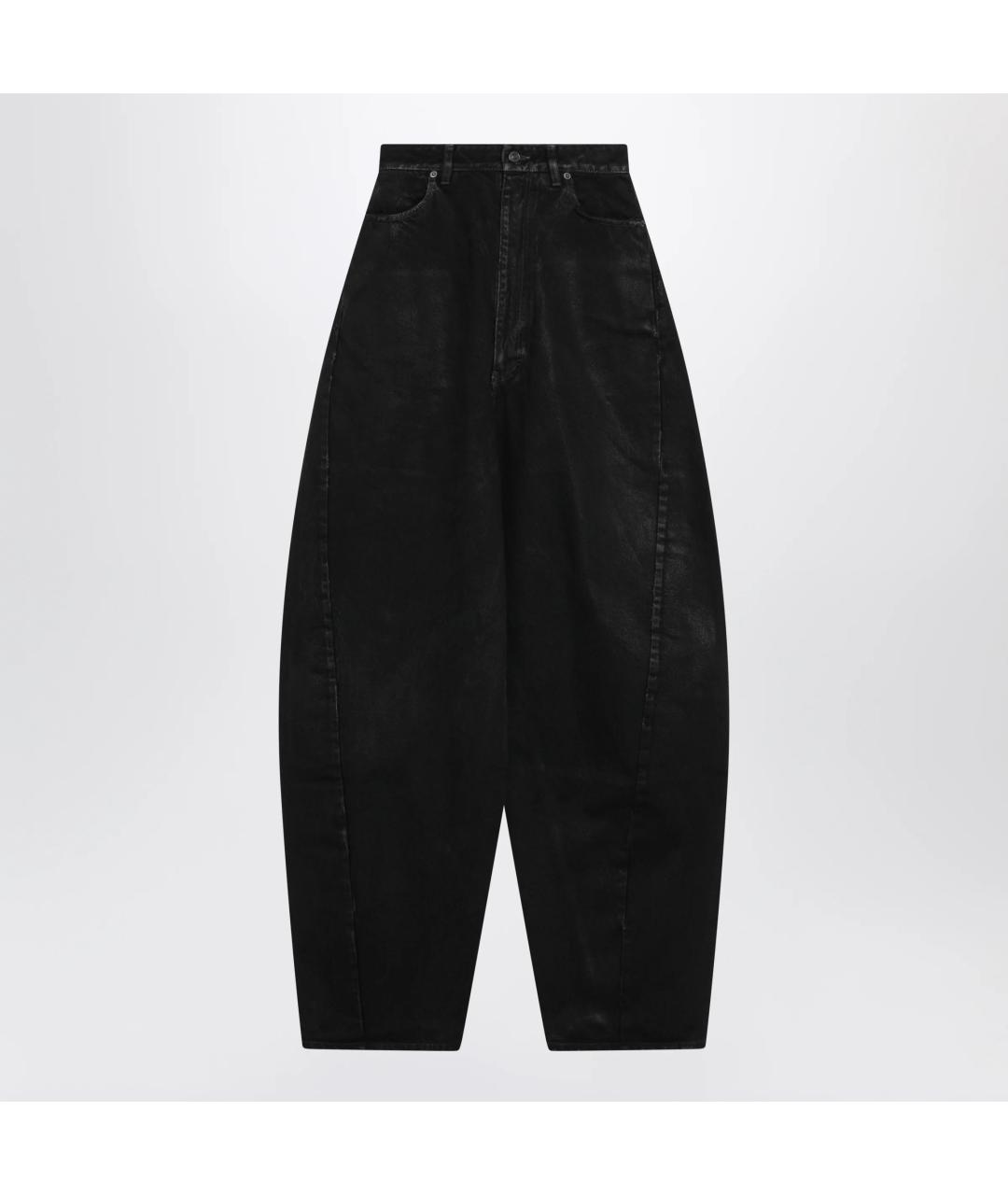 BALENCIAGA Черные хлопковые прямые джинсы, фото 3