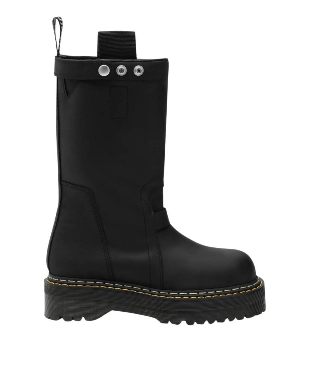 DR. MARTENS Черные кожаные высокие ботинки, фото 1