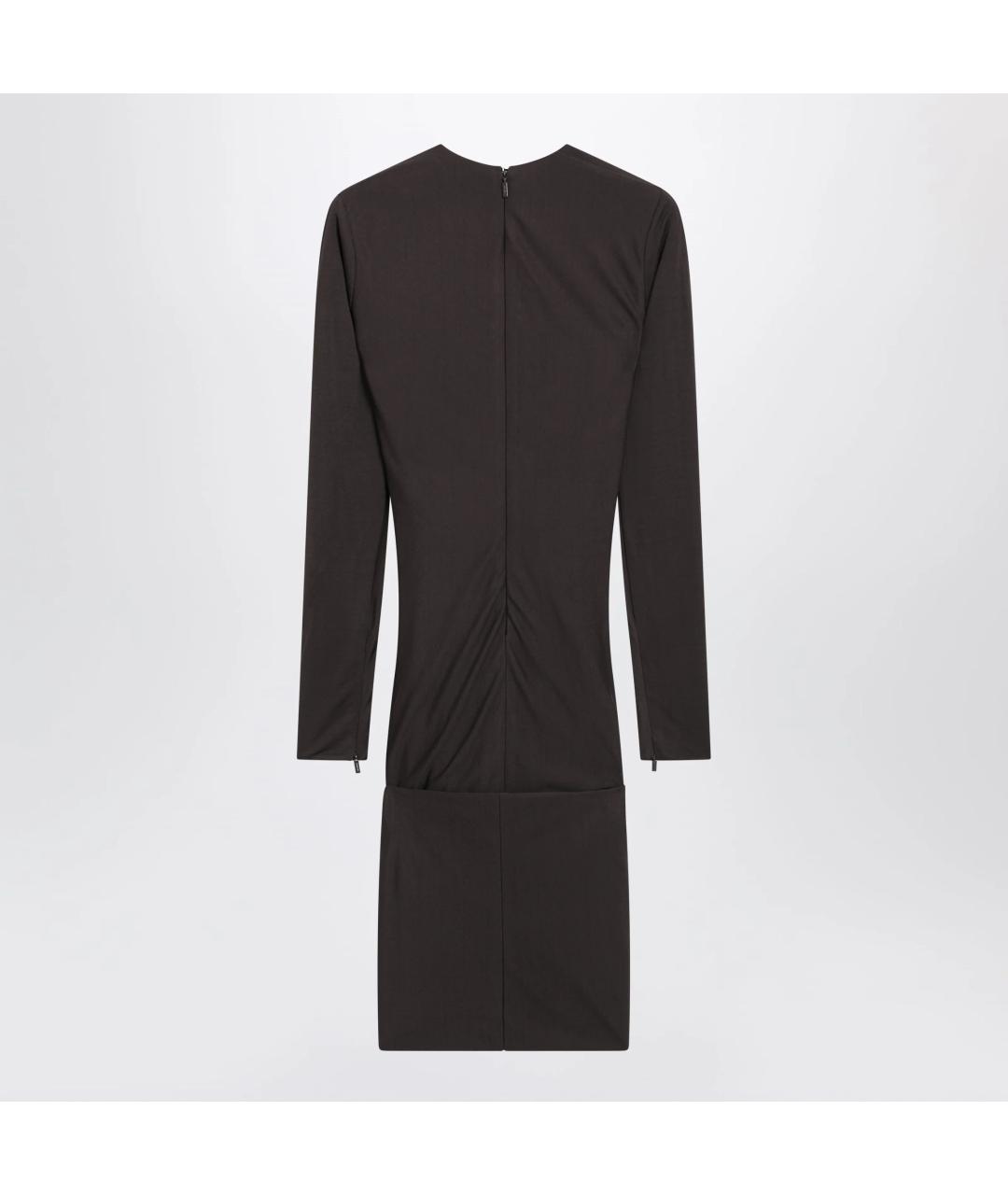 JACQUEMUS Коричневое вискозное повседневное платье, фото 2