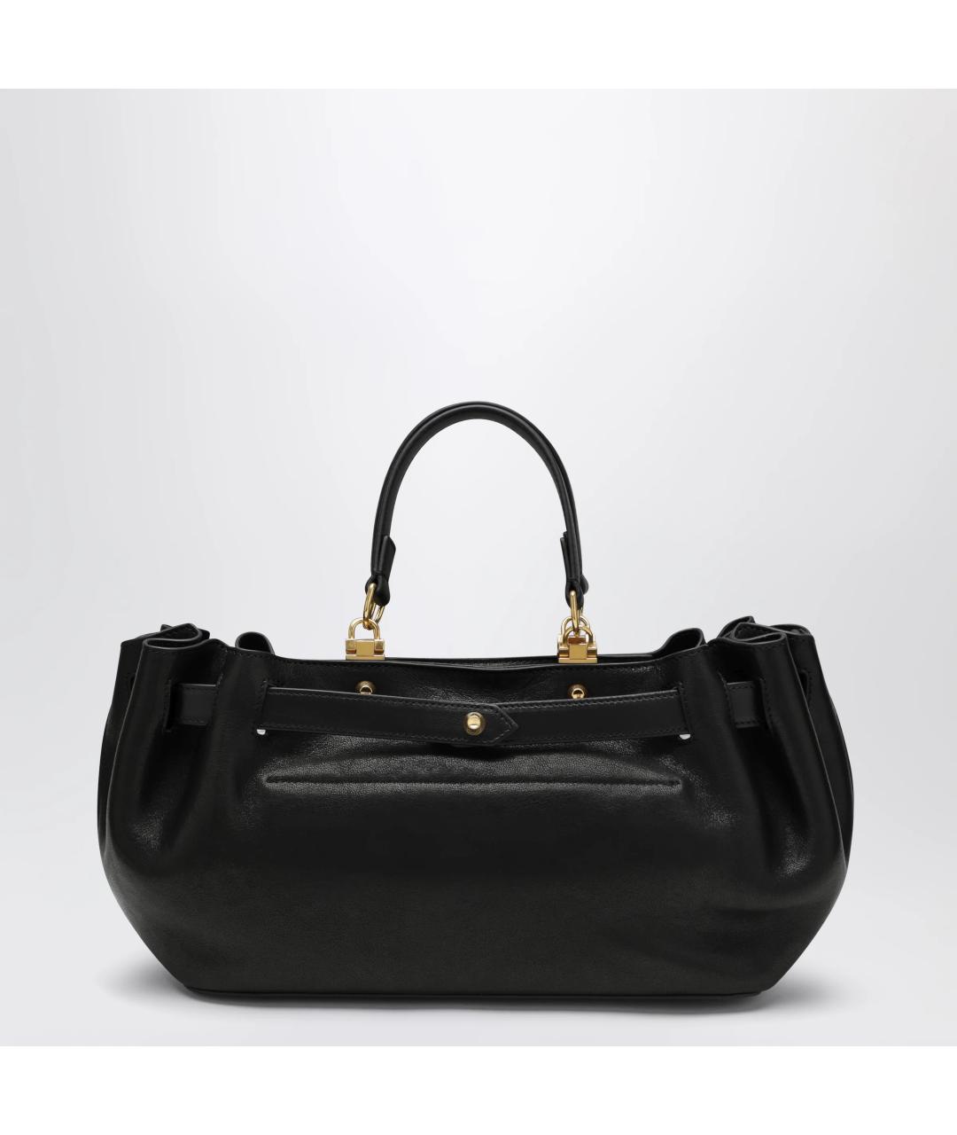 BALENCIAGA Черная кожаная сумка тоут, фото 2