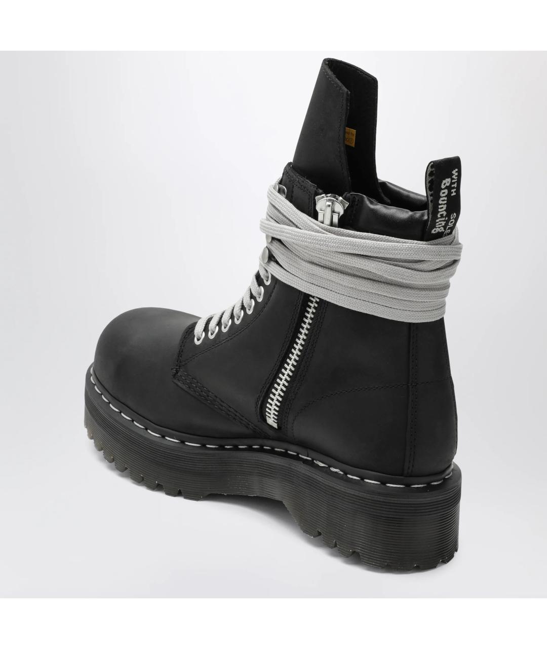 DR. MARTENS Черные кожаные низкие ботинки, фото 2