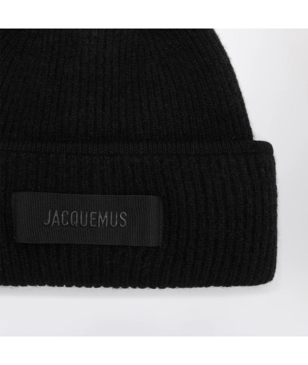 JACQUEMUS Черная шерстяная шапка, фото 2