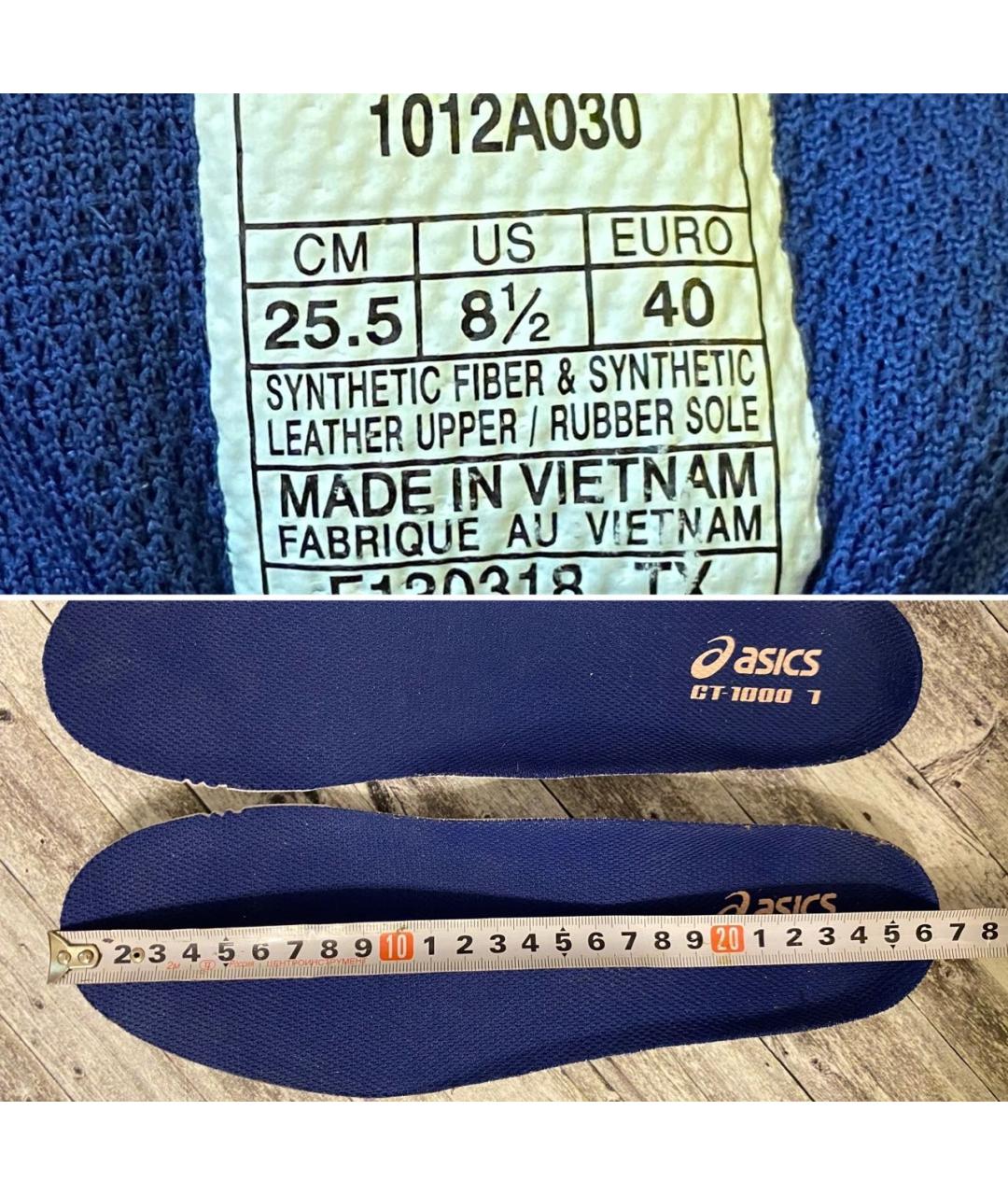 ASICS Синие синтетические кроссовки, фото 5