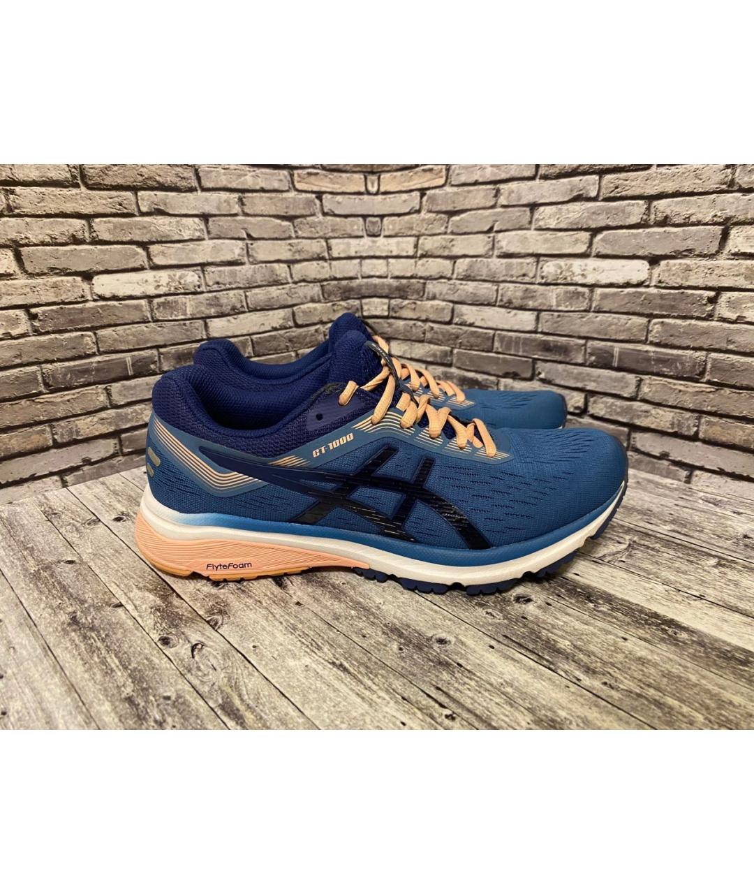 ASICS Синие синтетические кроссовки, фото 6