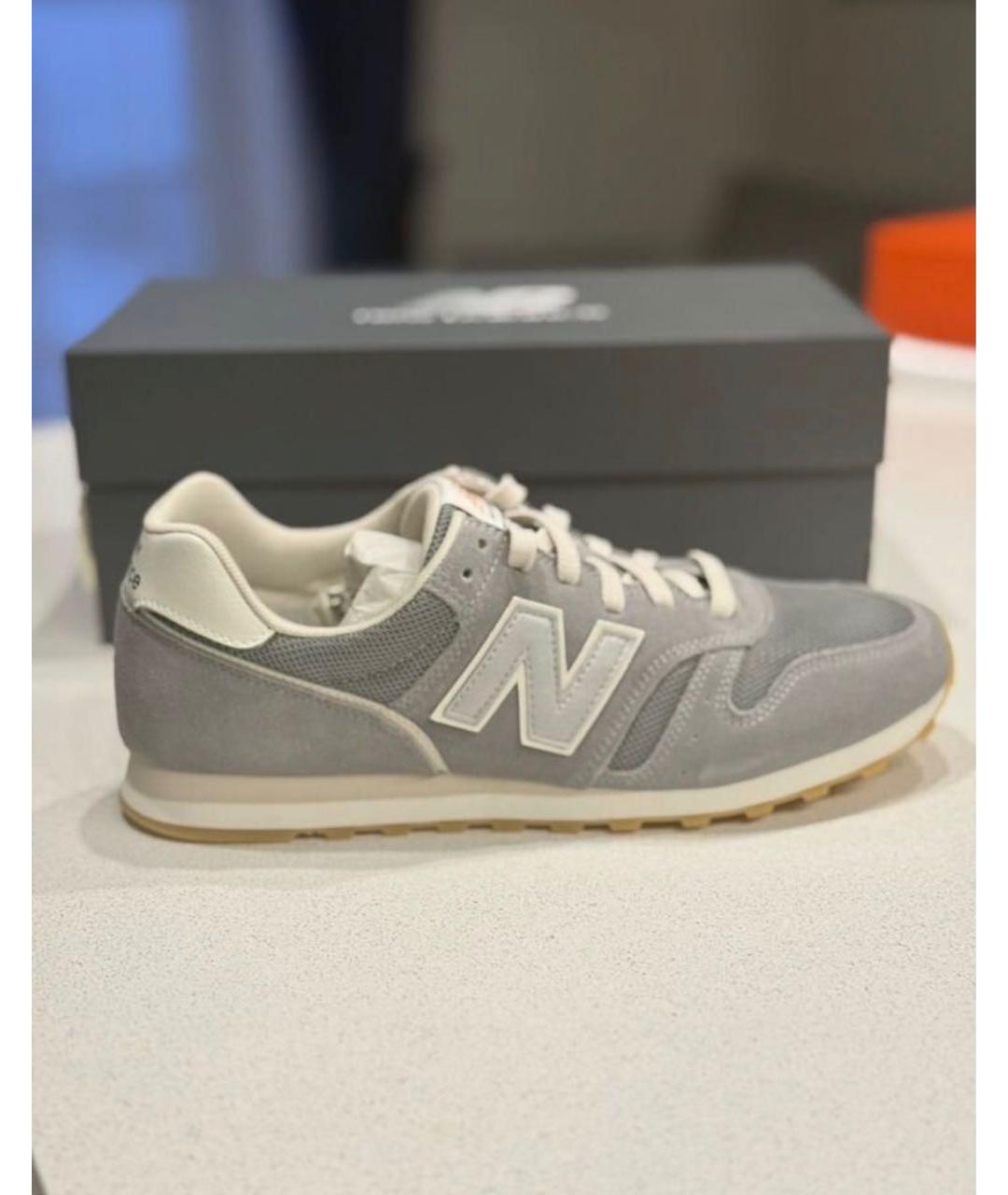 NEW BALANCE Антрацитовые замшевые низкие кроссовки / кеды, фото 8