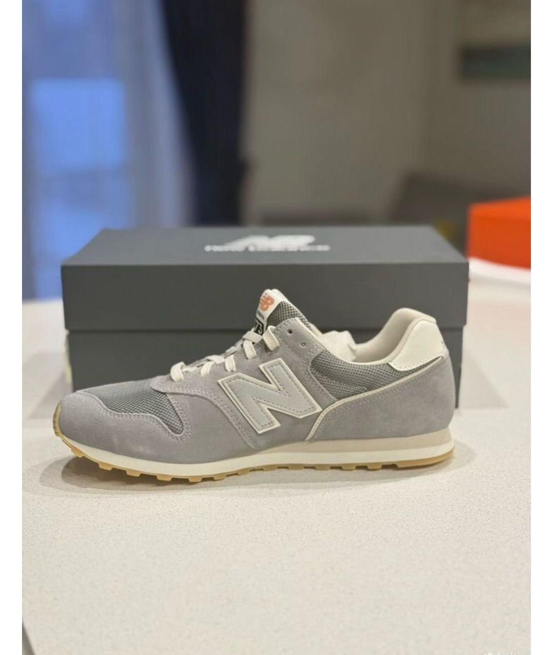 NEW BALANCE Антрацитовые замшевые низкие кроссовки / кеды, фото 7