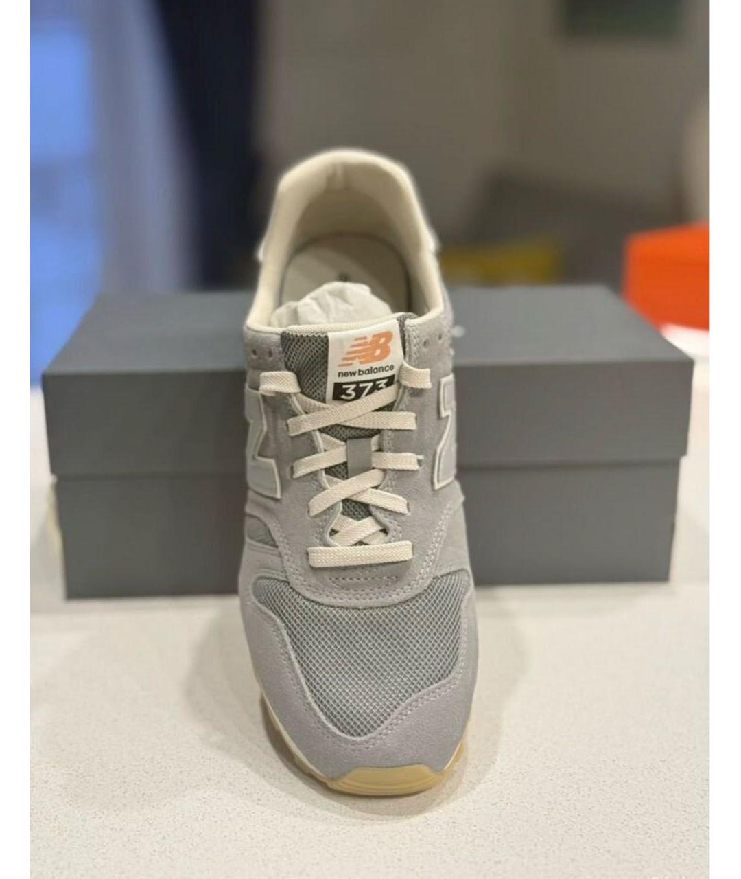 NEW BALANCE Антрацитовые замшевые низкие кроссовки / кеды, фото 2