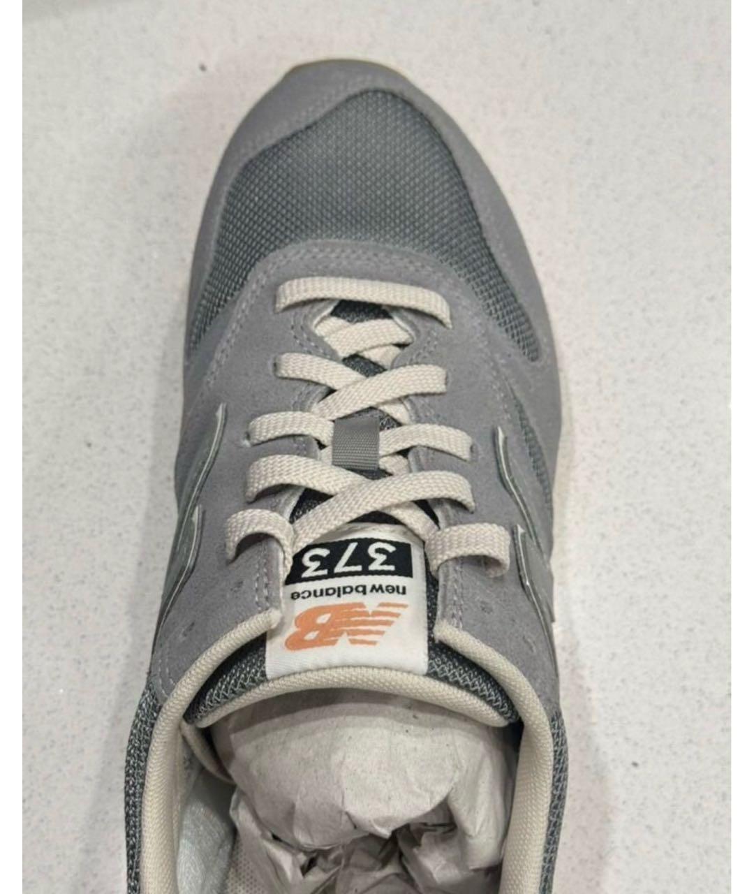 NEW BALANCE Антрацитовые замшевые низкие кроссовки / кеды, фото 3