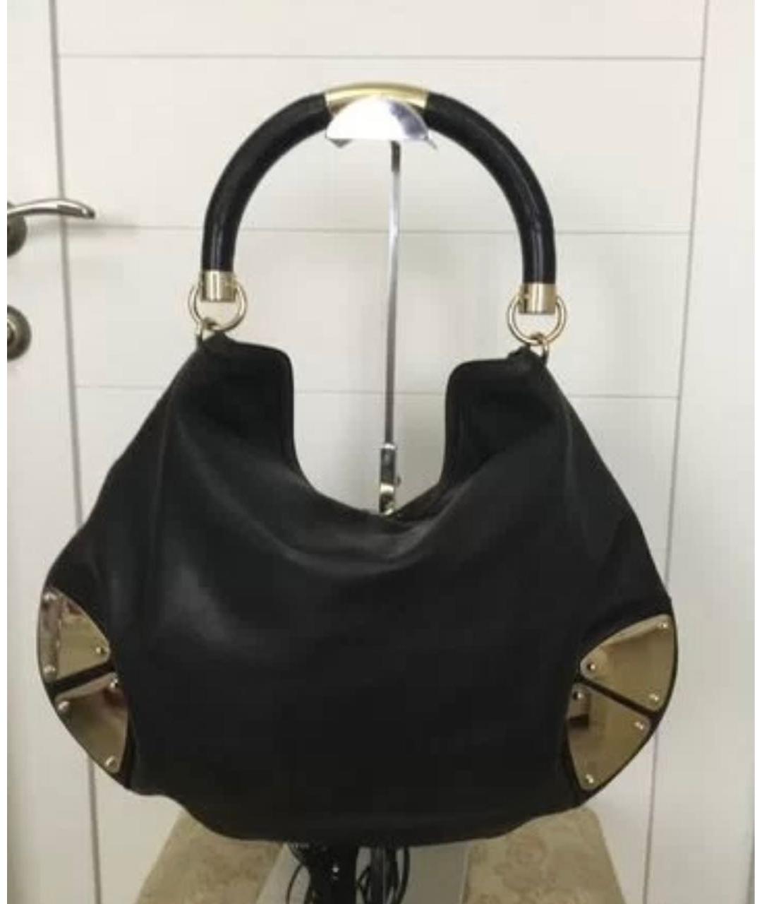 GUCCI Черная кожаная сумка тоут, фото 3