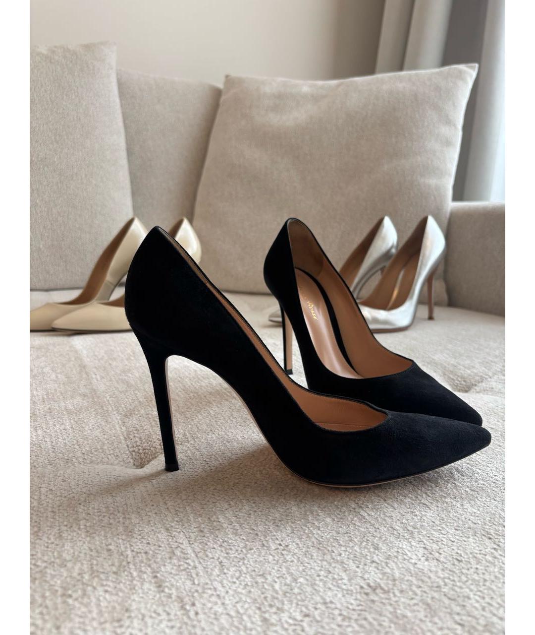 GIANVITO ROSSI Черные замшевые туфли, фото 6