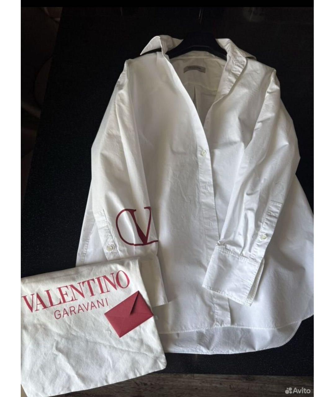 VALENTINO Белая хлопковая рубашка, фото 4