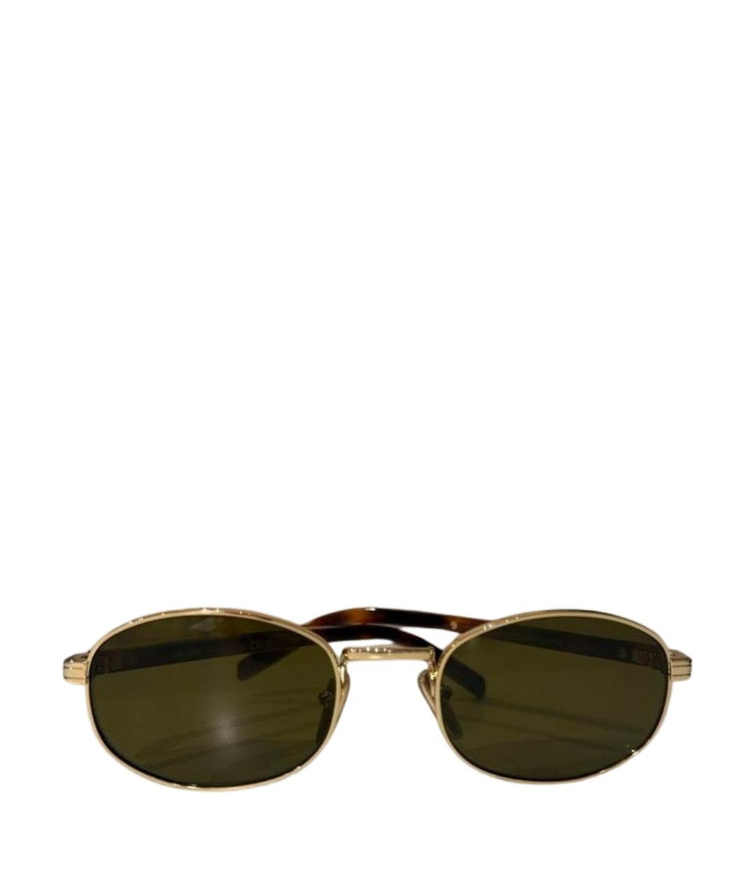 PRADA Хаки металлические солнцезащитные очки, фото 1