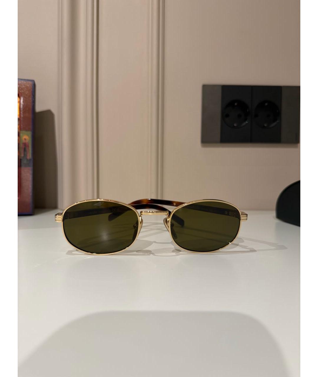 PRADA Хаки металлические солнцезащитные очки, фото 6