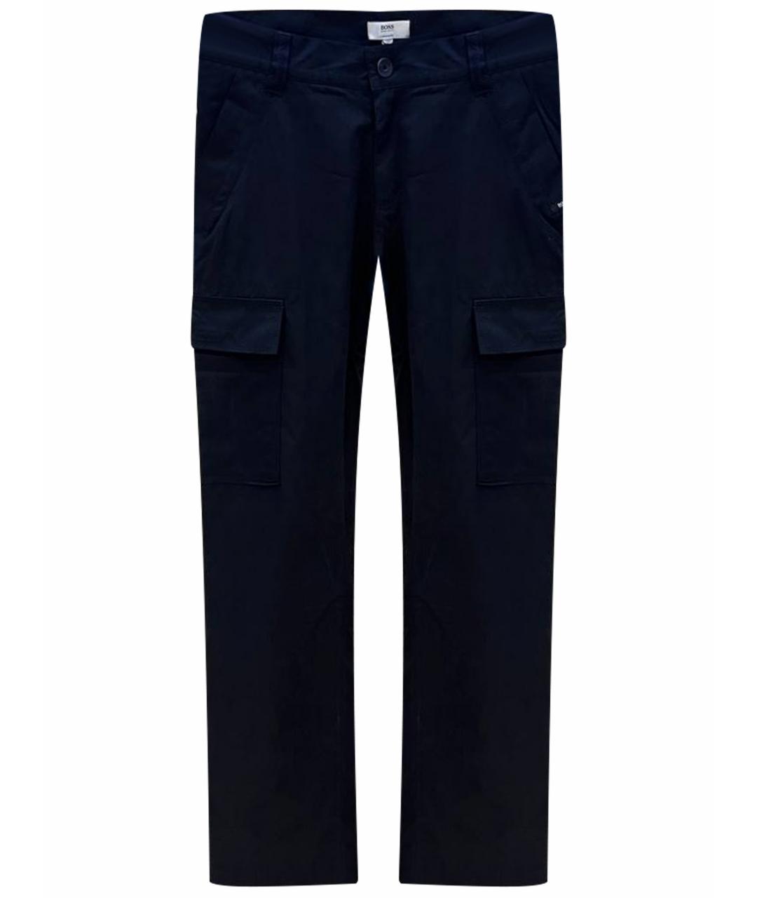 HUGO BOSS Темно-синие хлопковые брюки и шорты, фото 1