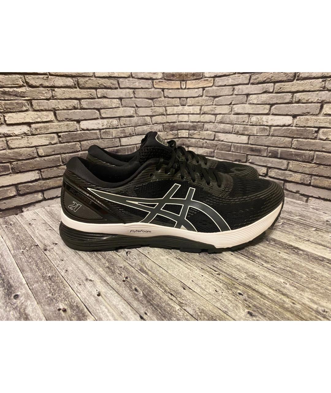 ASICS Черные синтетические низкие кроссовки / кеды, фото 6