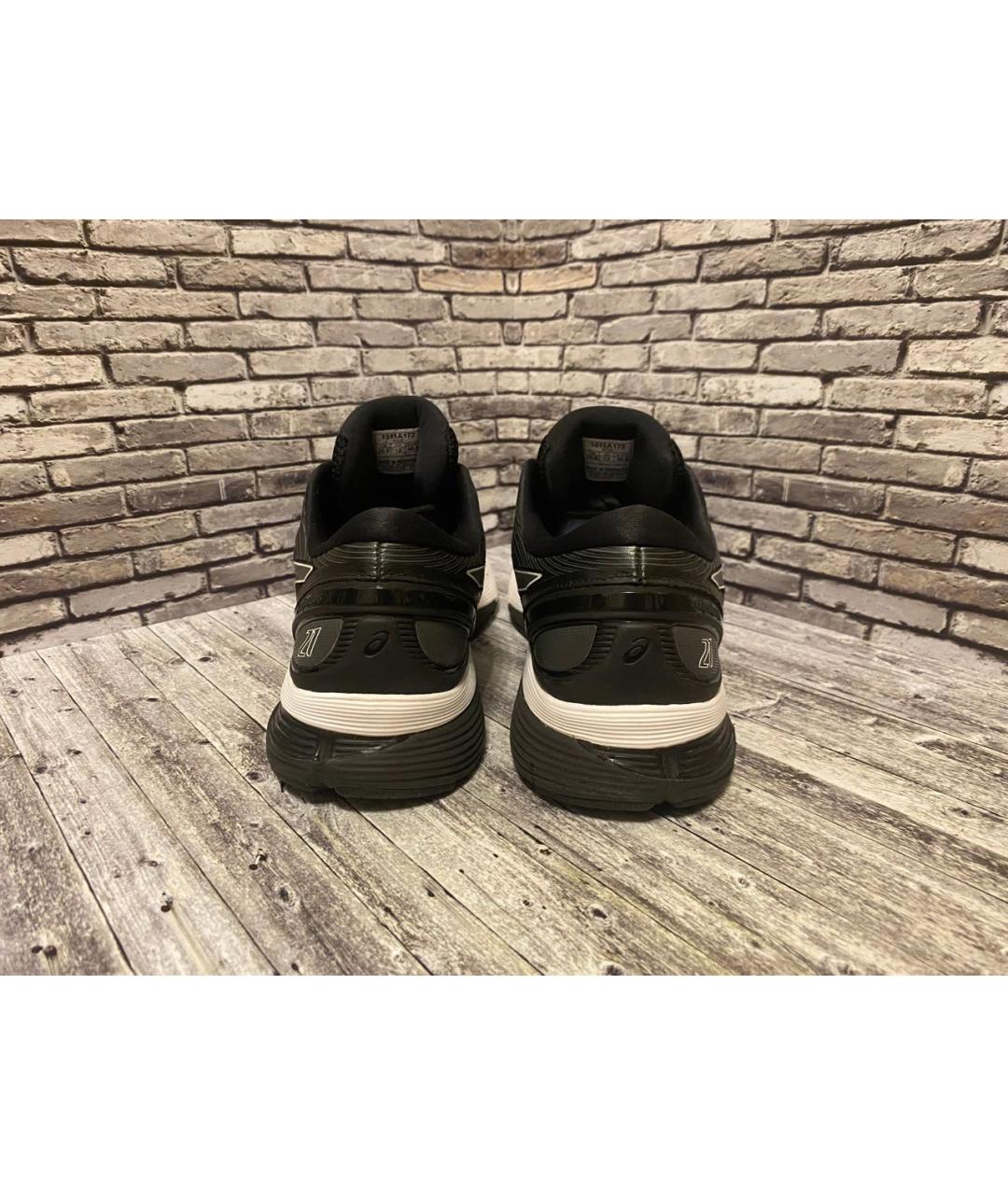 ASICS Черные синтетические низкие кроссовки / кеды, фото 4