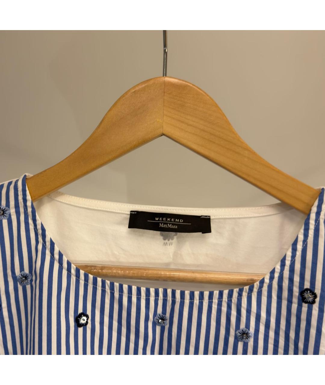 WEEKEND MAX MARA Белая хлопковая футболка, фото 3