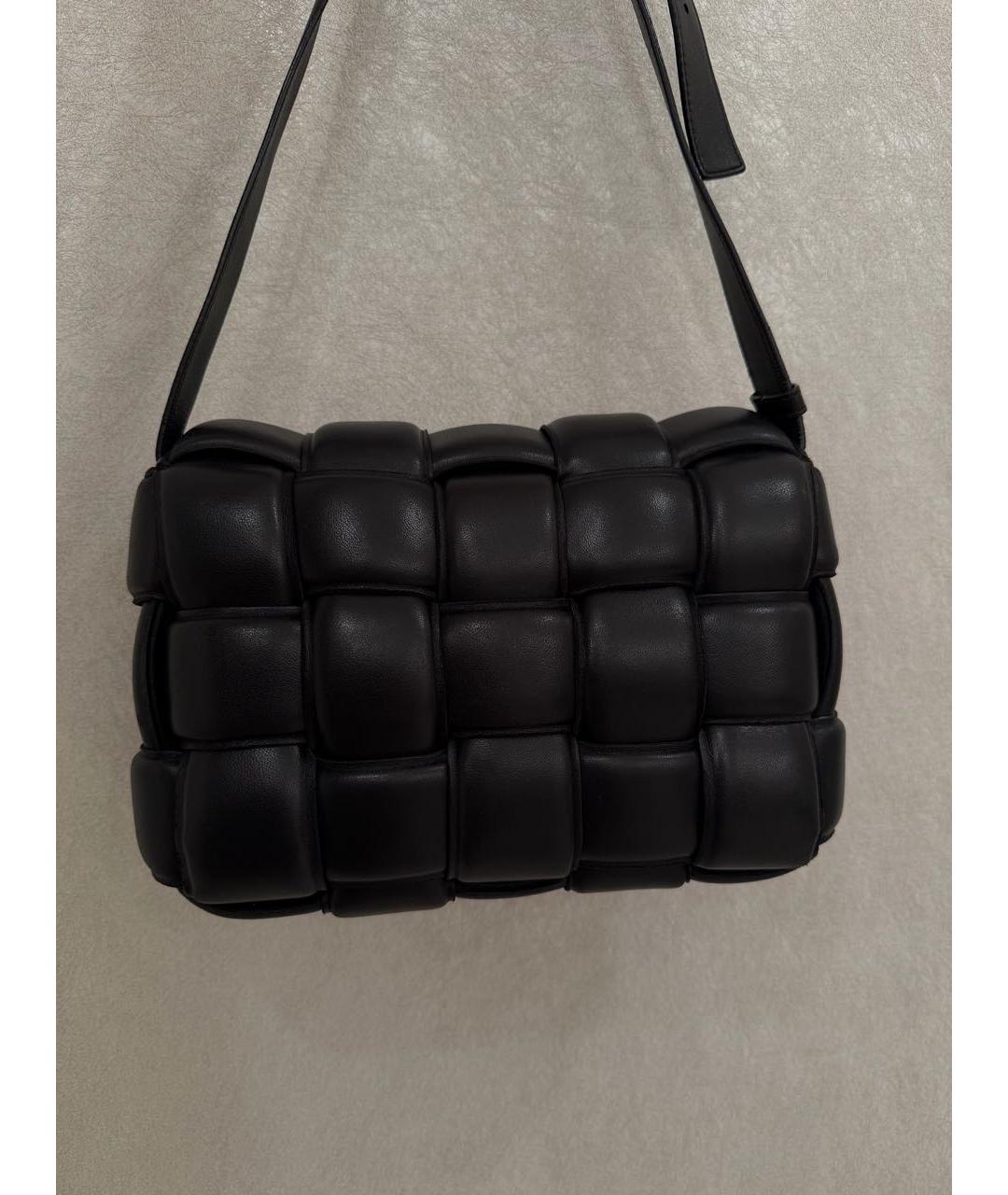 BOTTEGA VENETA Черная кожаная сумка через плечо, фото 3