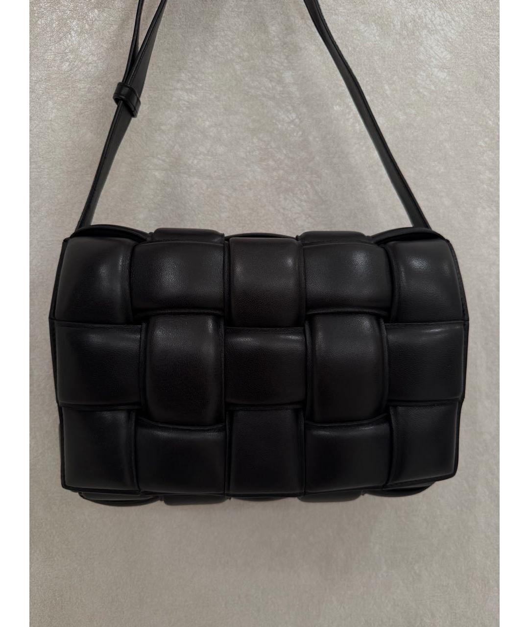 BOTTEGA VENETA Черная кожаная сумка через плечо, фото 9
