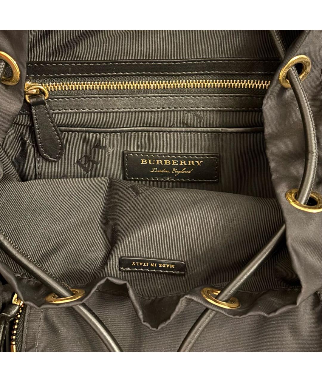 BURBERRY Черный нейлоновый рюкзак, фото 4