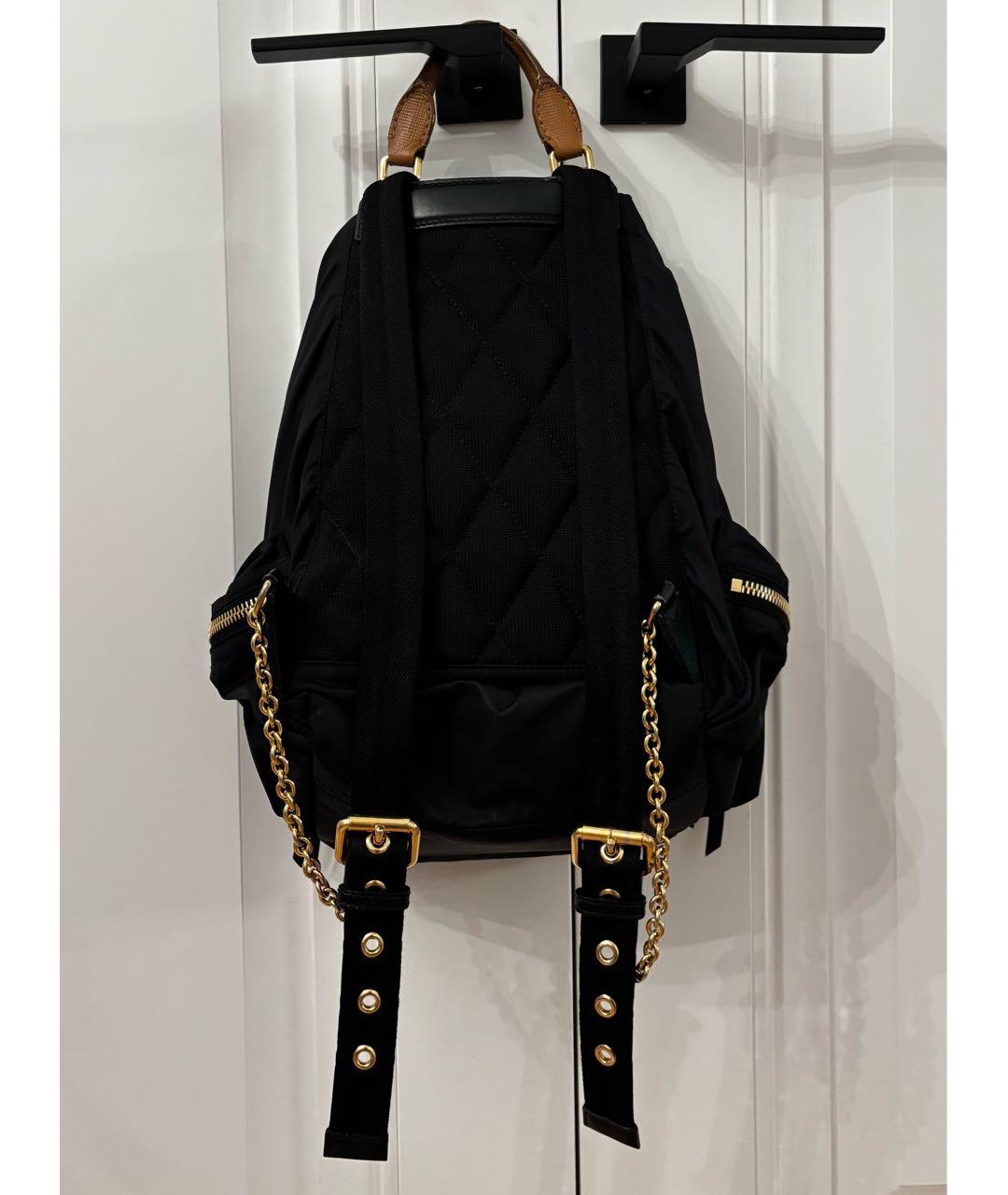 BURBERRY Черный нейлоновый рюкзак, фото 3