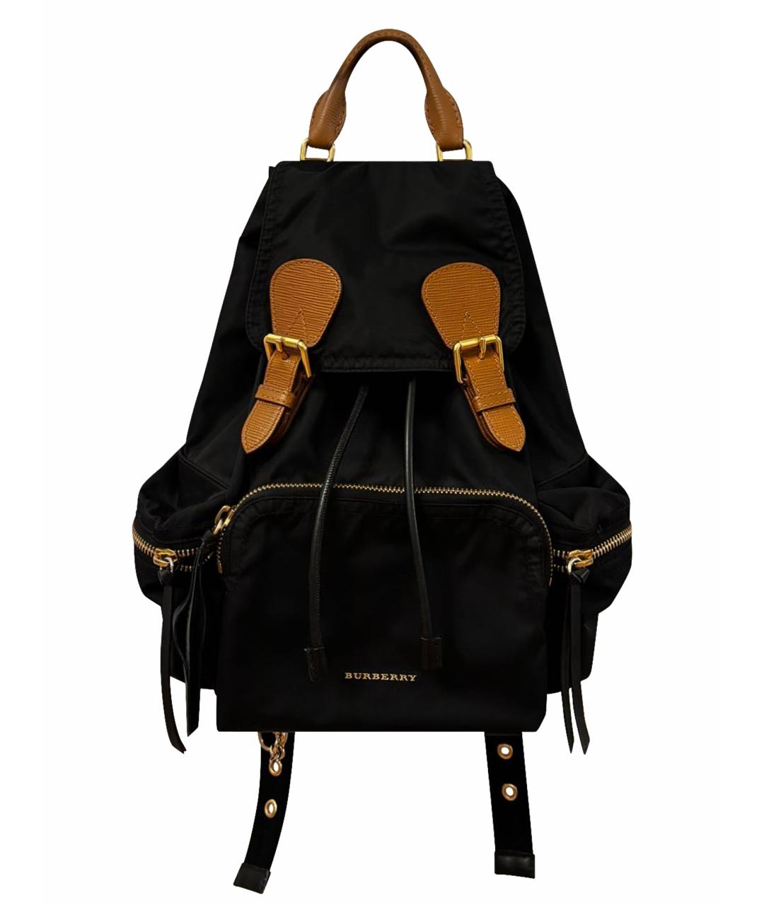 BURBERRY Черный нейлоновый рюкзак, фото 1
