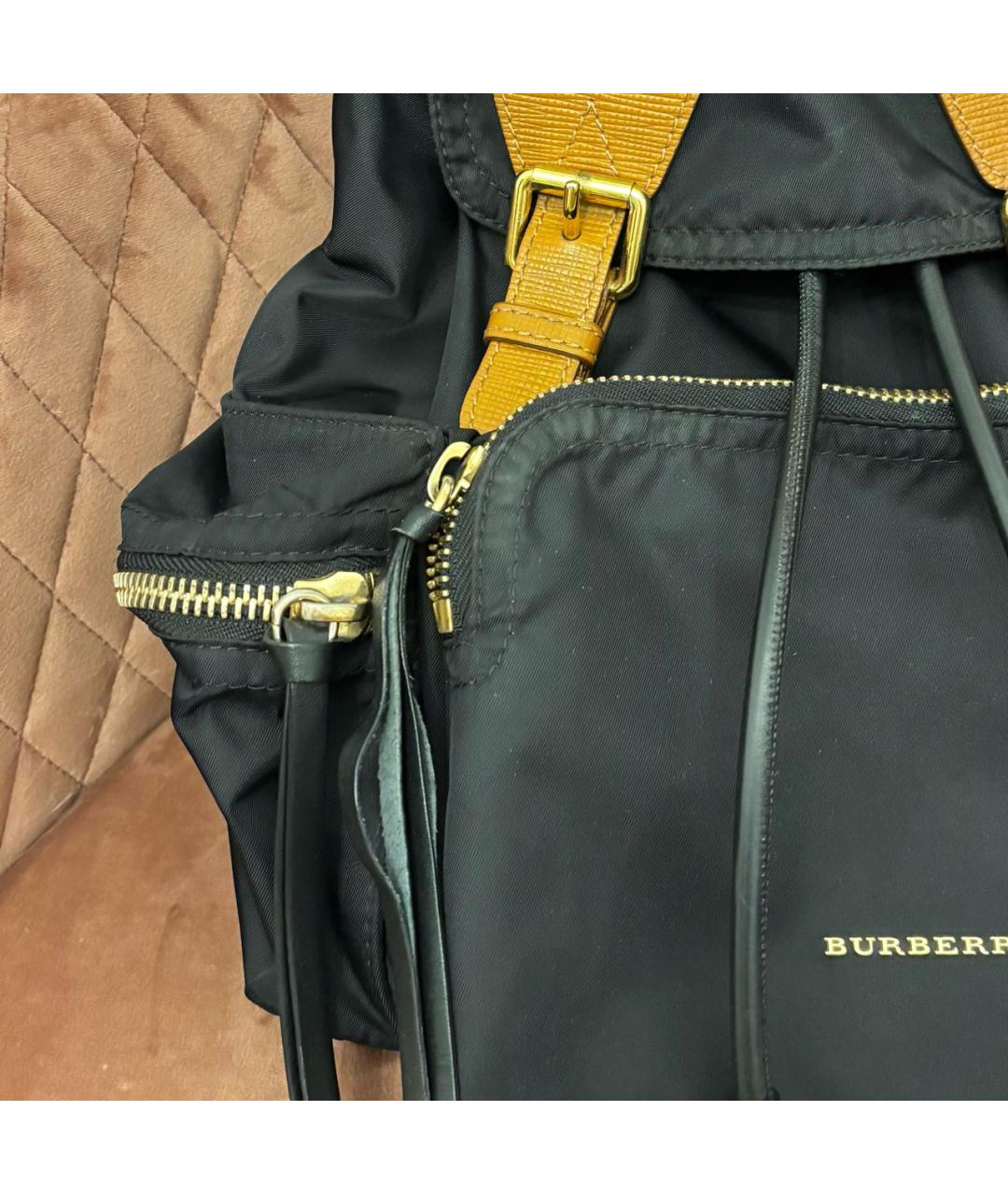 BURBERRY Черный нейлоновый рюкзак, фото 5