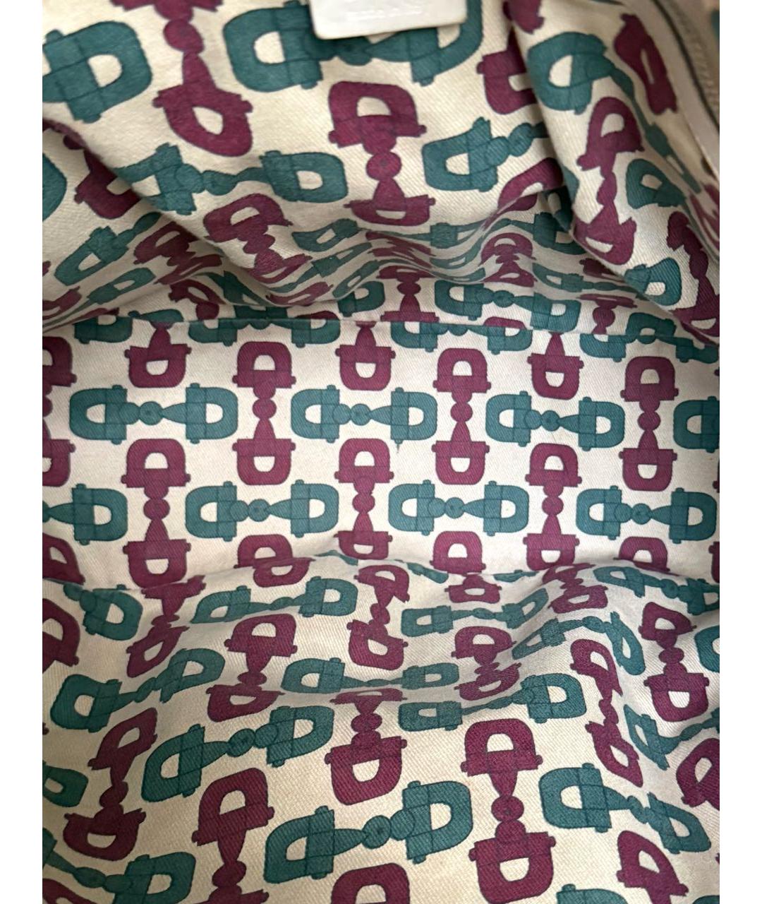 GUCCI Бежевая кожаная сумка тоут, фото 5
