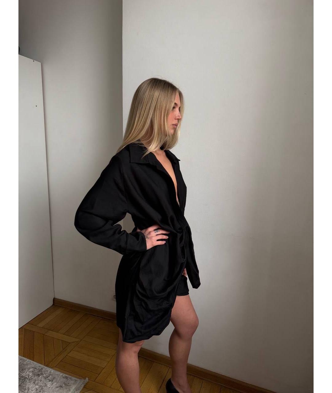 JACQUEMUS Черная вискозная рубашка, фото 5