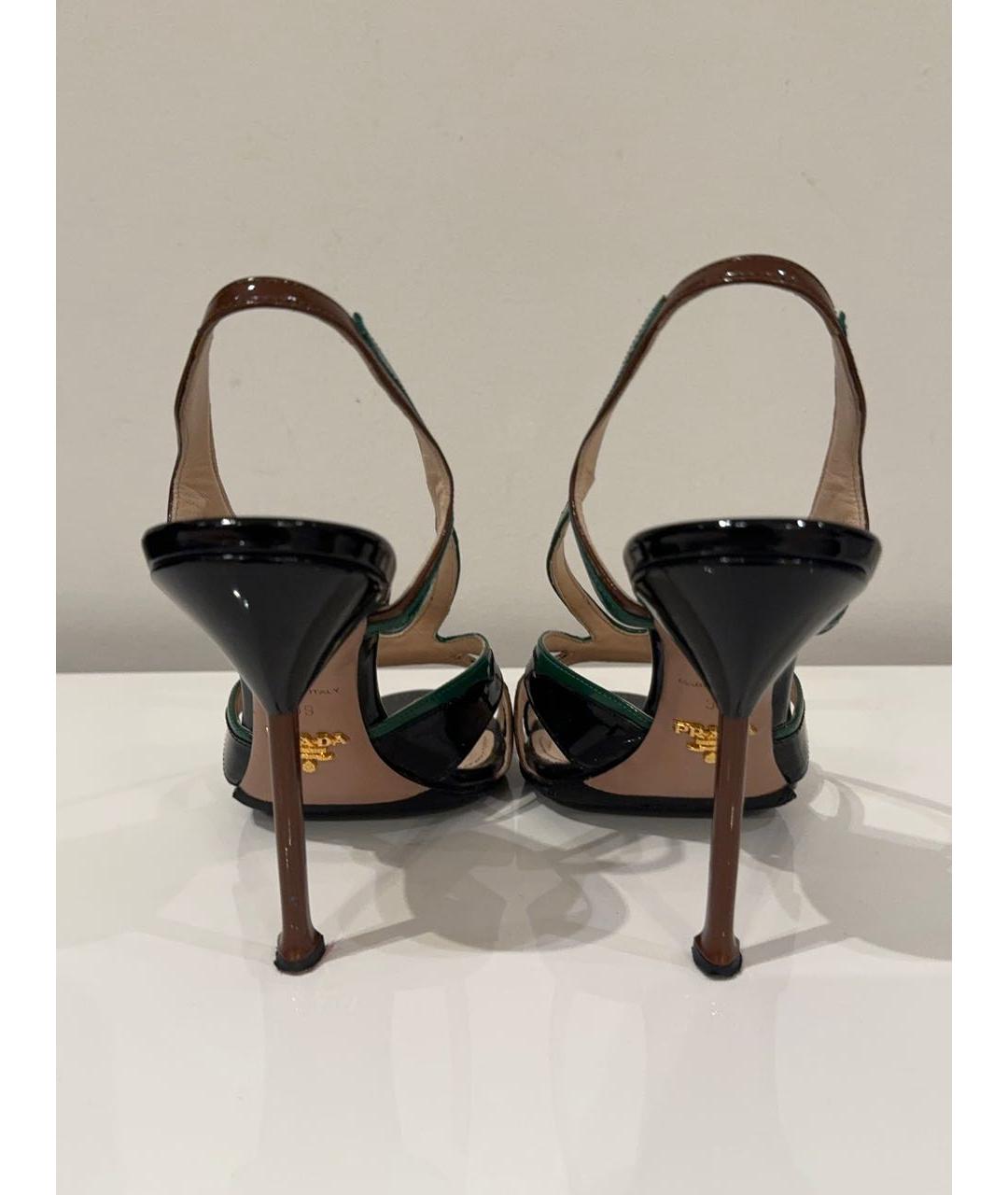 PRADA Красные босоножки из лакированной кожи, фото 4
