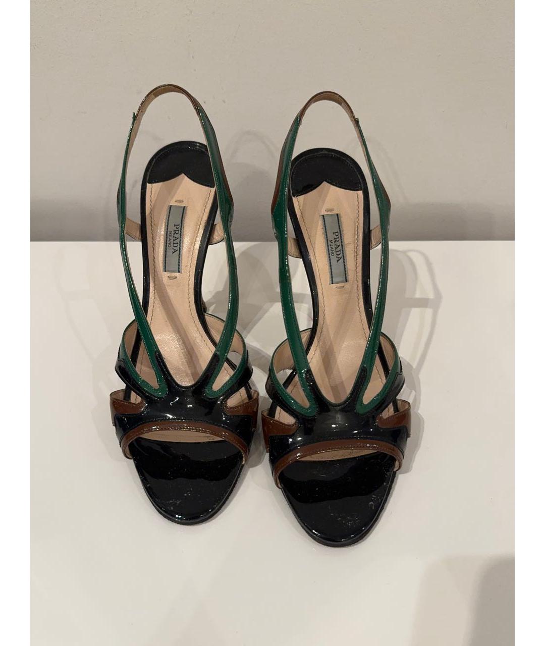 PRADA Красные босоножки из лакированной кожи, фото 3