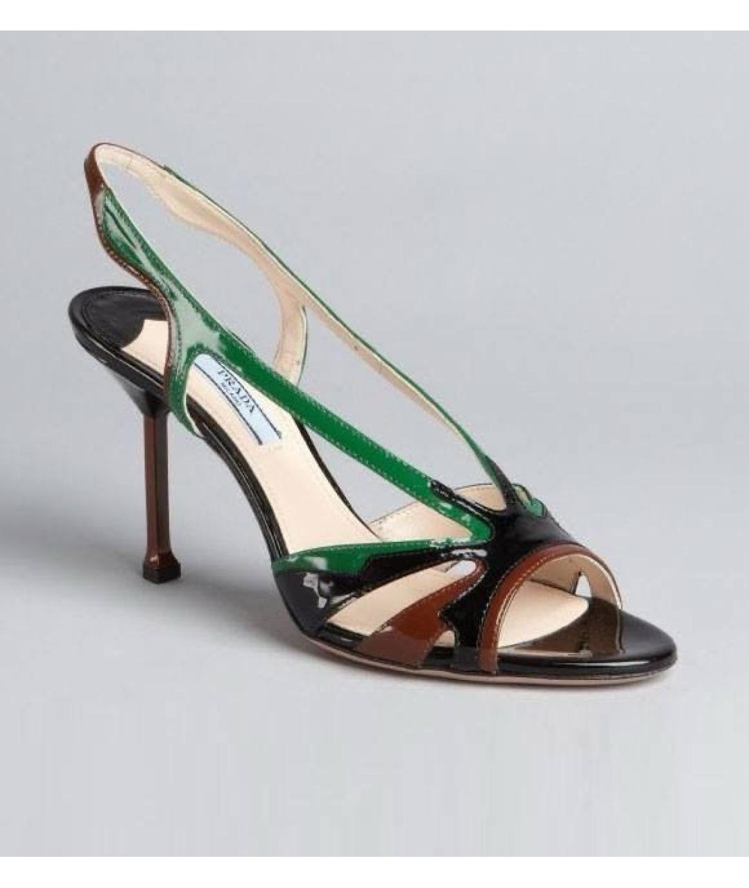 PRADA Красные босоножки из лакированной кожи, фото 2